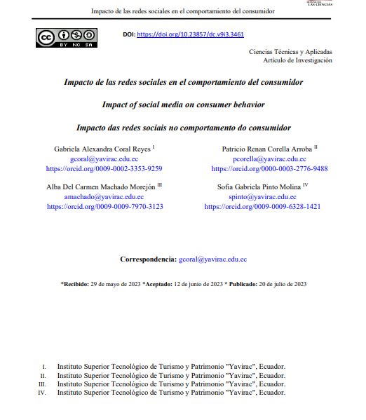 Impacto de las redes sociales en el comportamiento del consumidor. Publicado en 2023
